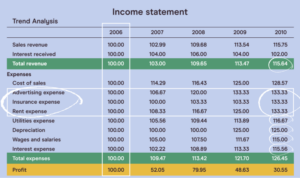 Financial statements analyze